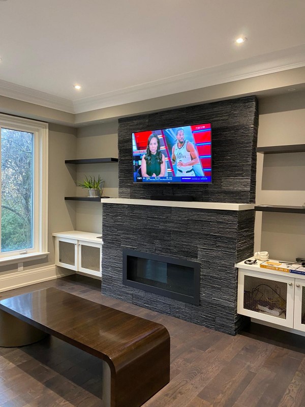 Fireplace Wall Mounted TV Installation - LeslievilleGeek TV ...