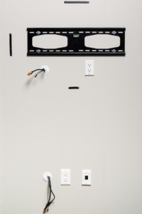 Wall mount TV cable management