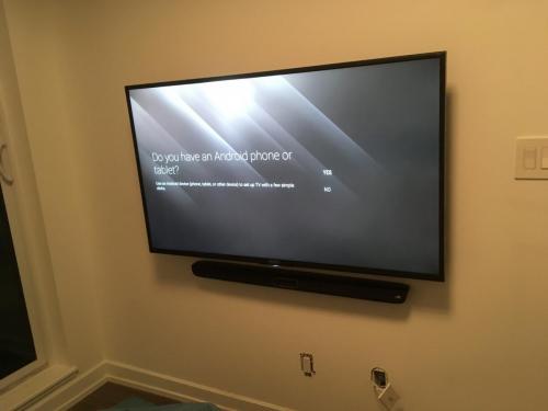 TV Wall Mounting with Soundbar Installation