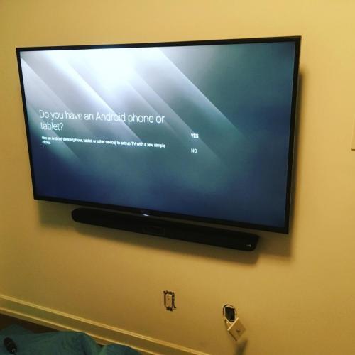 TV Wall Mounting with Soundbar Installation